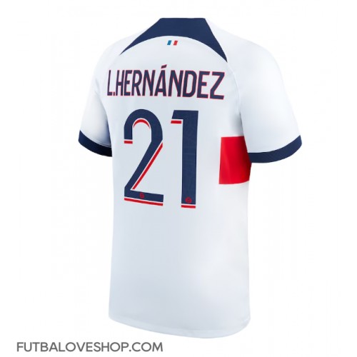 Dres Paris Saint-Germain Lucas Hernandez #21 Preč 2023-24 Krátky Rukáv